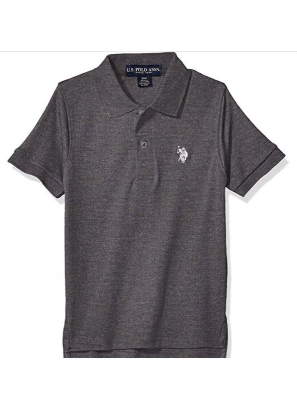 U.S. Polo Assn Boys Gray Polo Shirt NWT Short Sleeve Youth